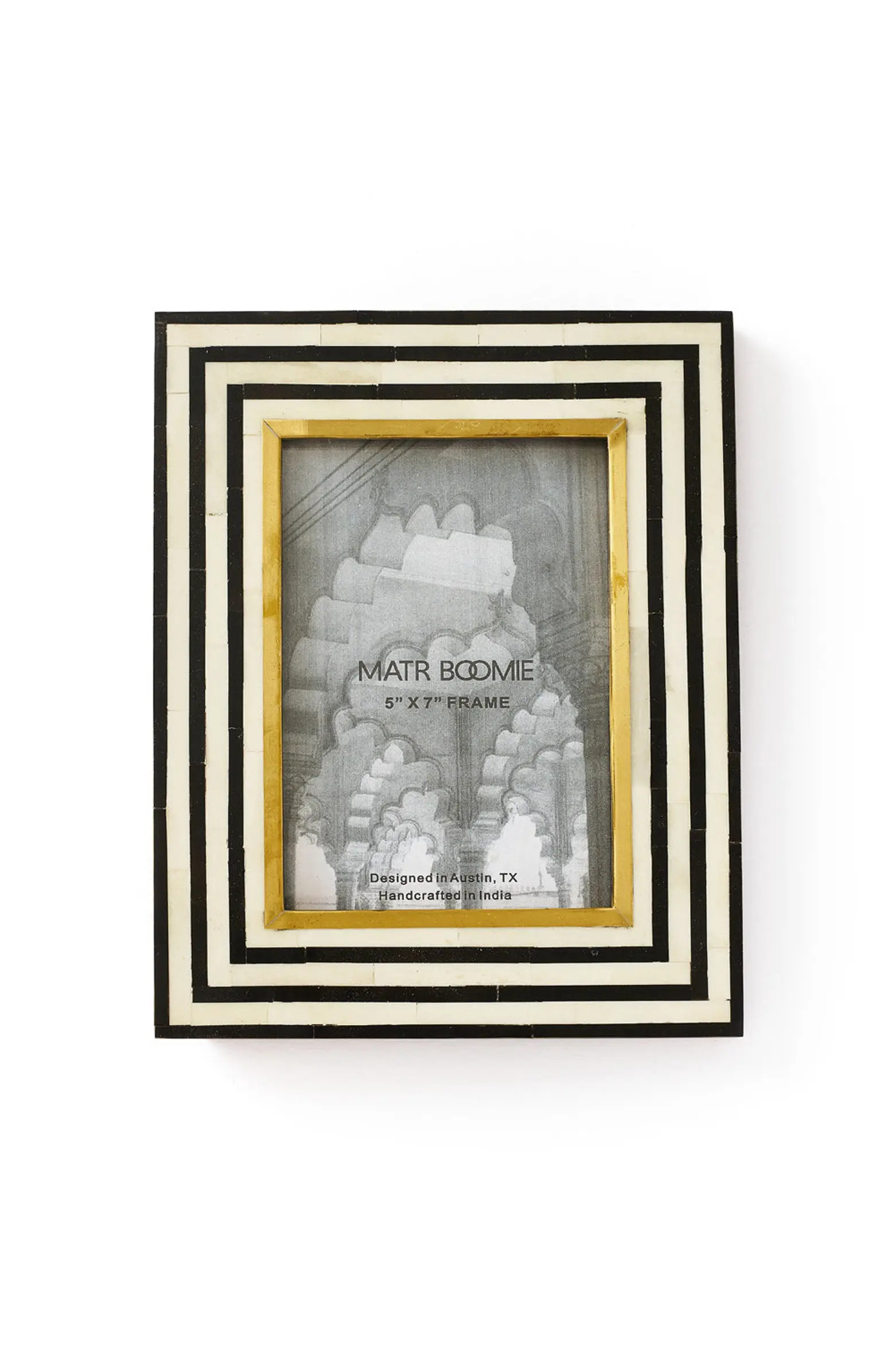 Matr Boomie Rajiva Black & Cream Picture Frame - Hand Carved Bone | Nordstrom | Nordstrom