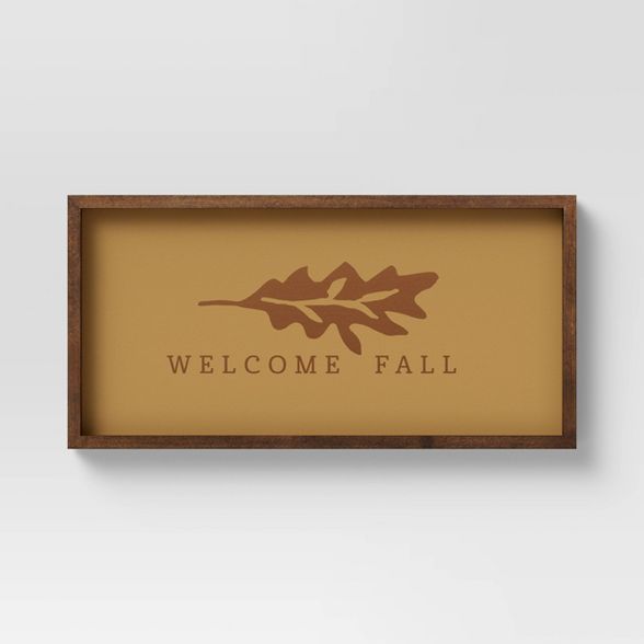 20&#34; x 10&#34; Welcome Fall Framed Wall Canvas - Threshold&#8482; | Target