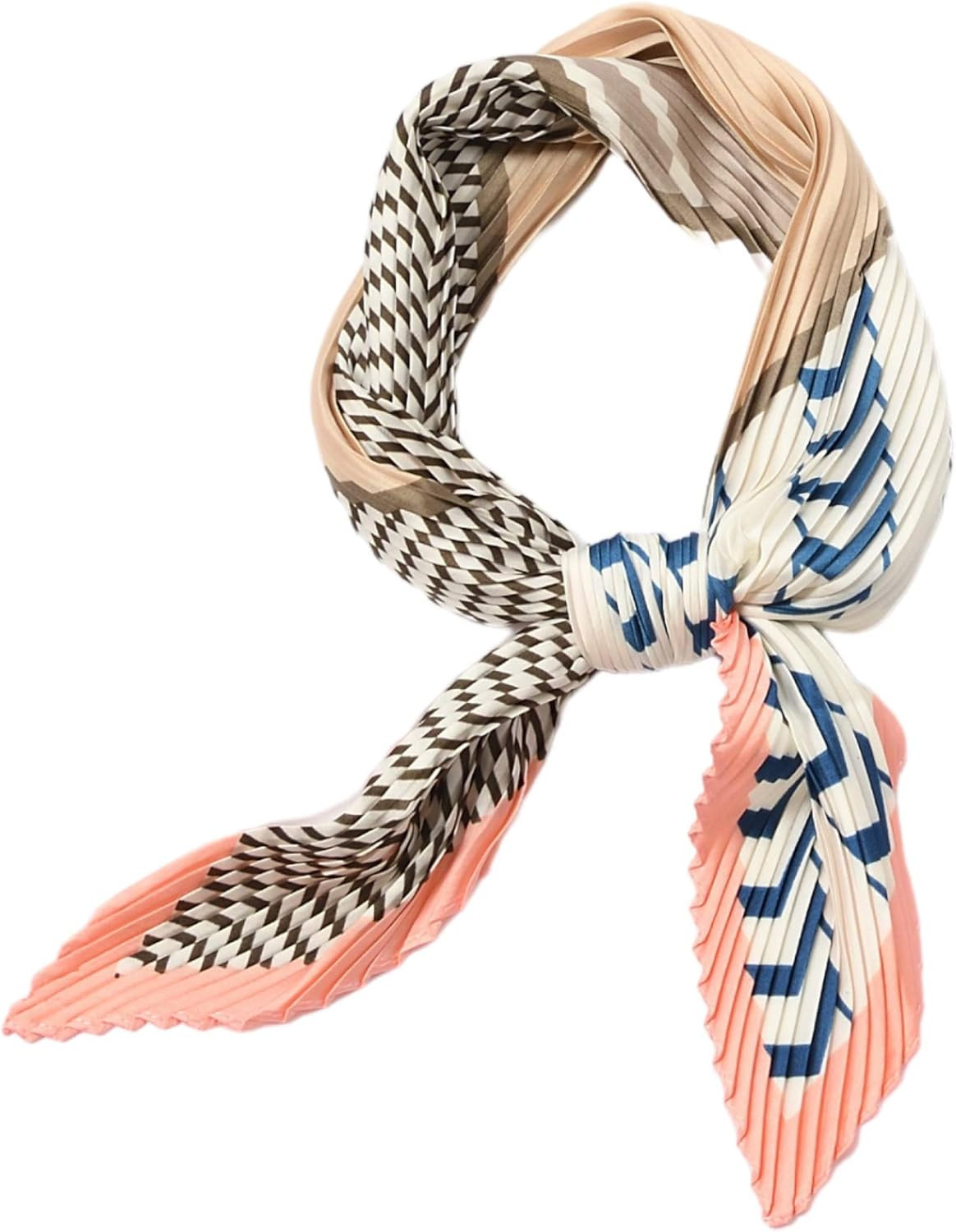 Pleated Scarfs for Women – Silky Hair Scarf – Bandana Headband - Head Scarf – Gifts for Wom... | Amazon (US)