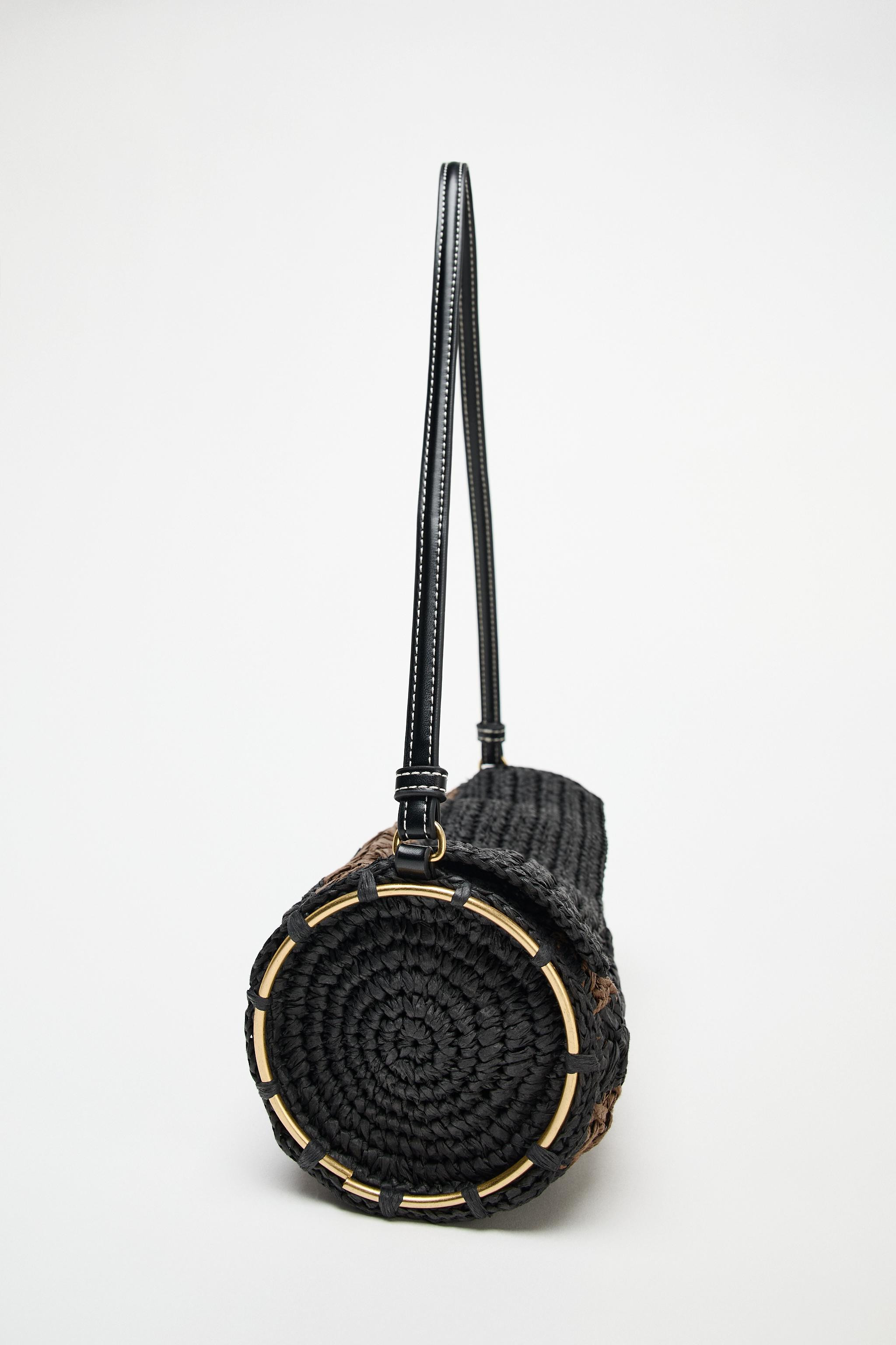 RAFFIA EFFECT SHOULDER BAG | Zara US