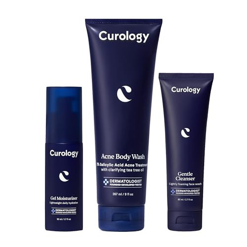 Curology Everyday Skincare Gift Set, Gentle Facial Cleanser, Acne Body Wash (2% Salicylic Acid), and Daily Gel Face Moisturizer with Hyaluronic Acid | Amazon (US)