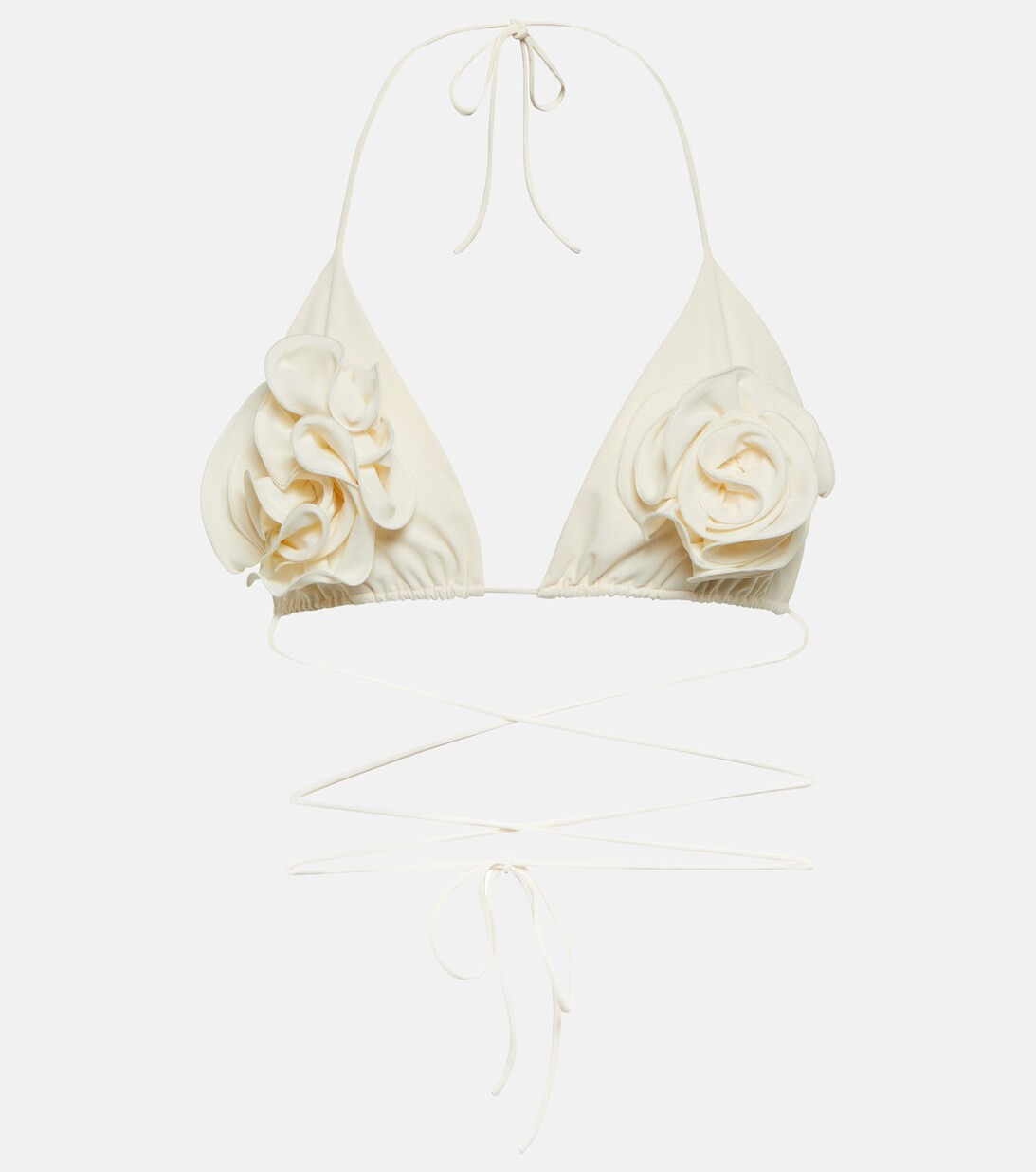 Floral appliqué triangle bikini top | Mytheresa (UK)