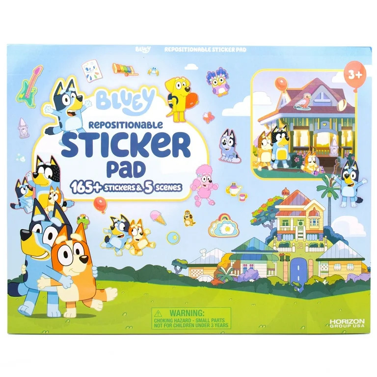 Bluey Multicolor Paper Repositionable Sticker Pad | Walmart (US)