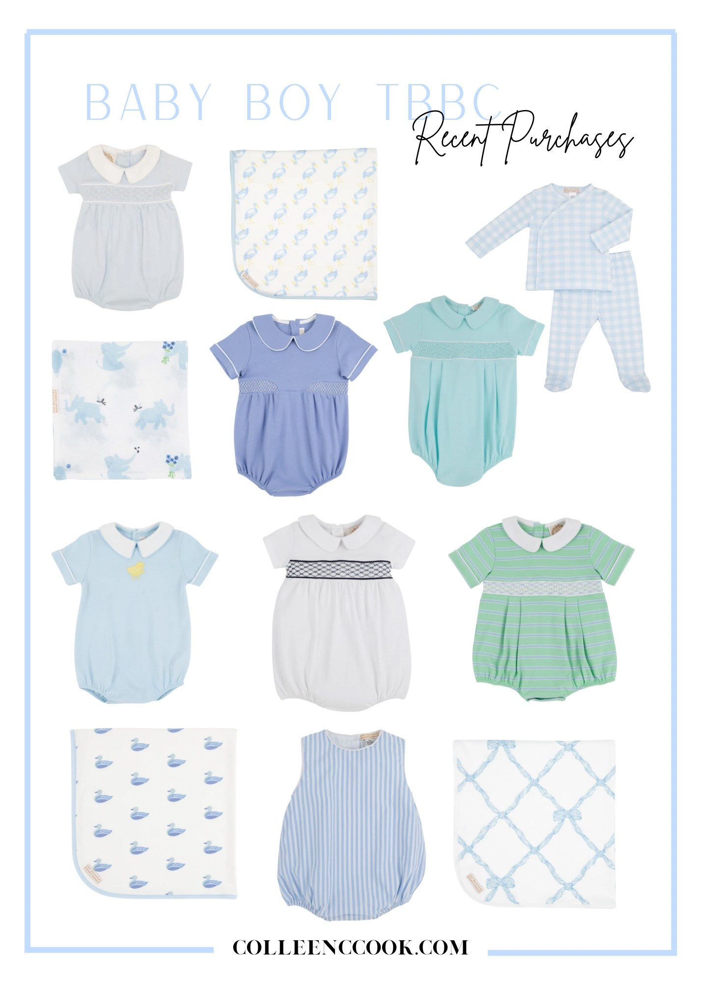 TBBC baby boy smocked bubbles 