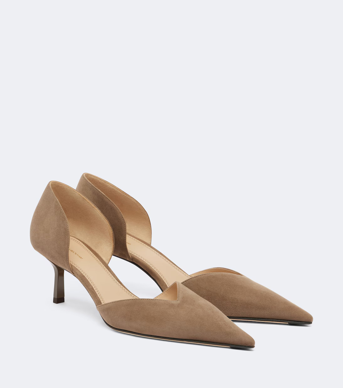 Victoria Angle D'Orsay suede pumps | Mytheresa (US/CA)