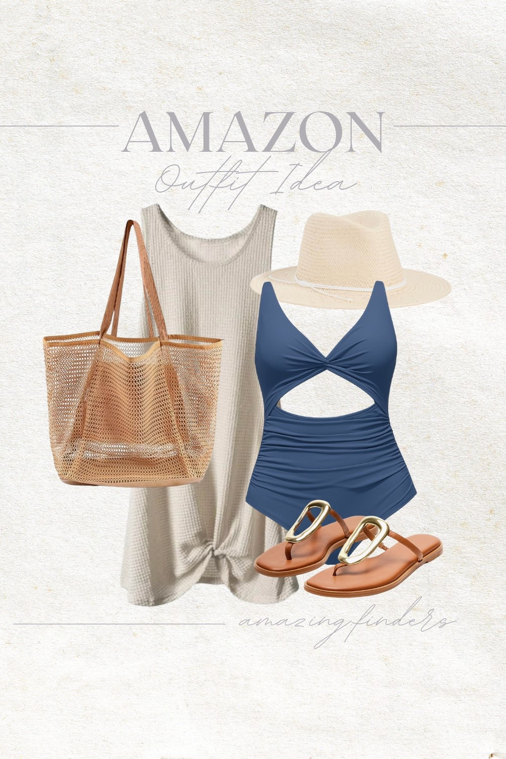 Charmo Womens One Piece Swimsuit Ruched Tummy Control High Cut Backless V Neck Bathing Suits Swimwear,
CUPSHE Women's Sleeveless Swimsuit Coverup Waffle Knit Swimwear Beach Cover Ups Twisted Mini Dress,
Hat Attack Women's Classic Travel Hat,
Beach Bags for Women, Summer Travel Mesh Tote Bag with Large Inner Pocket, Sandproof Woven Shoulder Handbag,
Flip-Flops for Women Thong Sandals Flat Black Slip on Slides Leather Beach Comfort Open Square Toe Ladies Slipper Dressy Metal Hardware Decoration Summer Shoes Casual Fashion

Follow my shop @amazingfinders on the @shop.LTK app to shop this post and get my exclusive app-only content!

#liketkit 
@shop.ltk
https://liketk.it/5d0ca