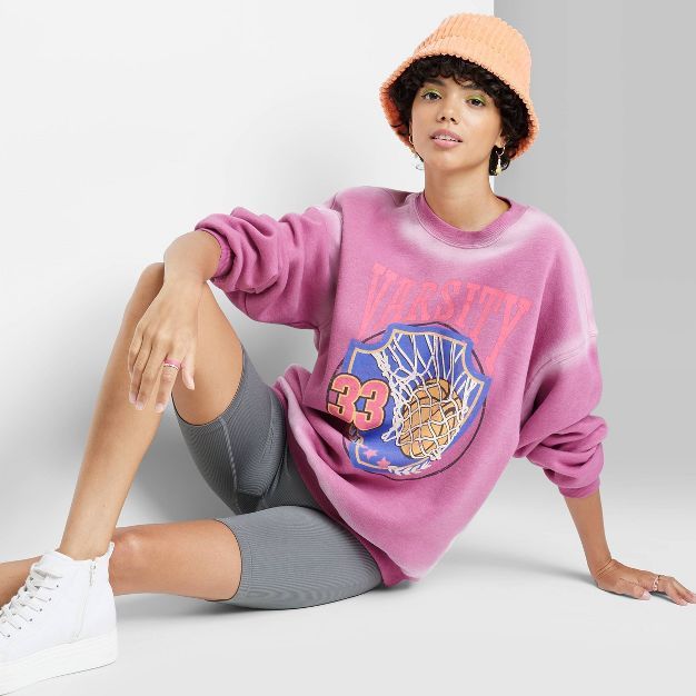 Women's Oversized Sweatshirt - Wild Fable™ Pink | Target