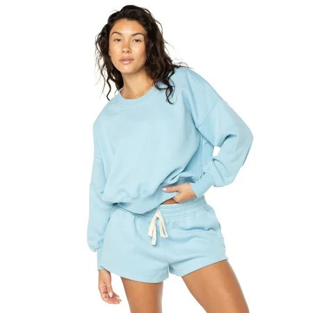 Celebrity Pink Women s and Women s Plus Oversized Boyfriend Sweatshirt Sizes XS-4X | Walmart (US)
