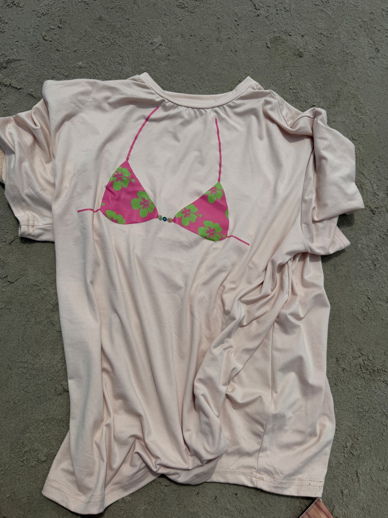 Bikini top tee 

#LTKSwim #LTKTravel