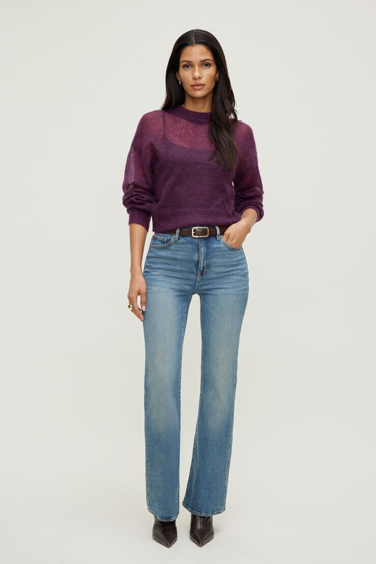 Premium Mohair Balloon Sleeve Sweater | Dynamite Clothing