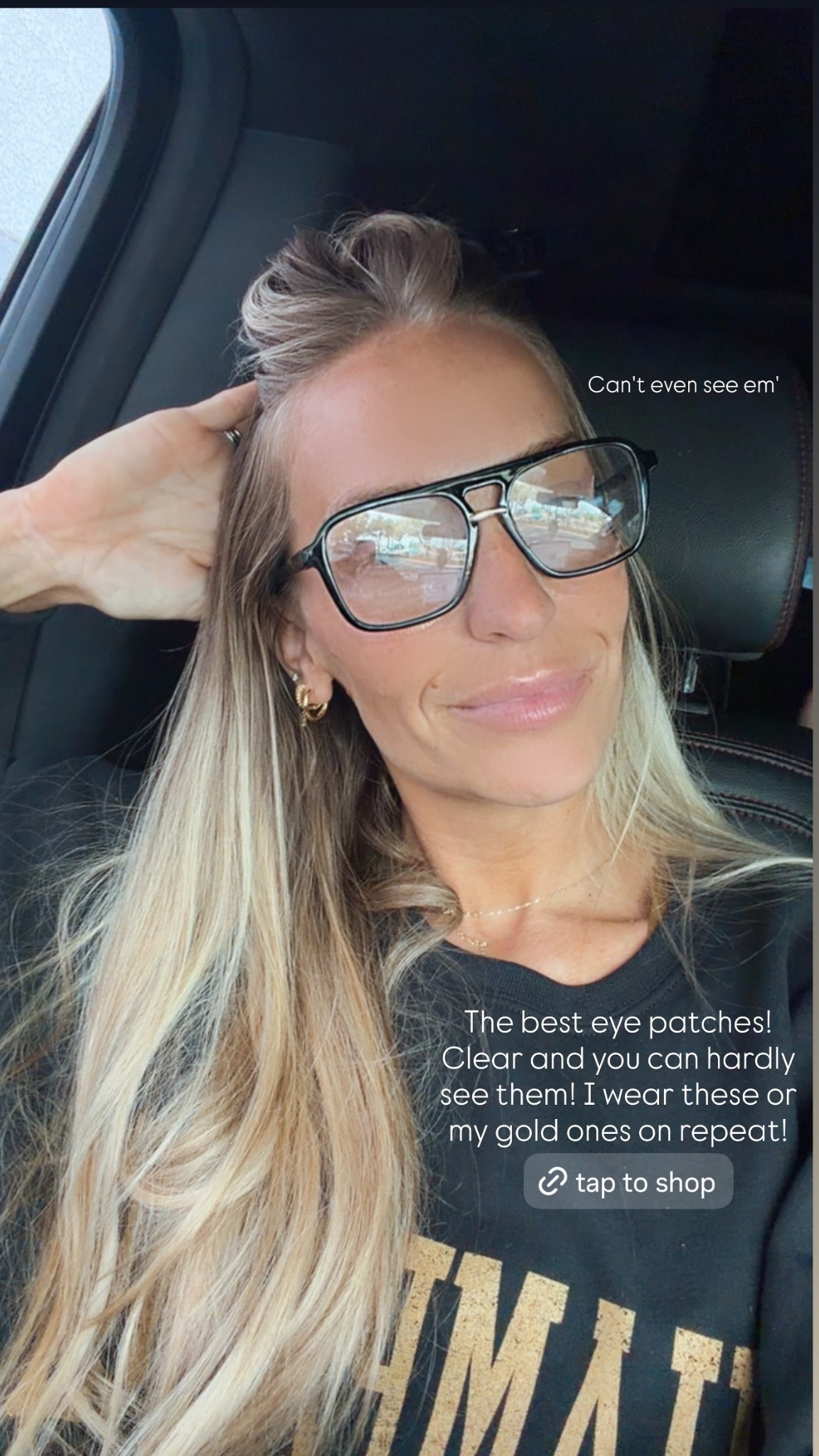 The best eye patches!
Clear and you can hardly see them! I wear these or my gold ones on repeat! Can't even see em'