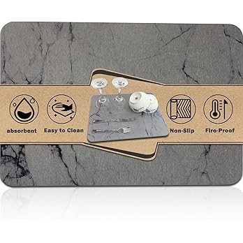 FLYWAKE Stone Drying Mat for Kitchen Counter , Quick Drying Diatomaceous Earth Stone Mat , Super ... | Amazon (US)
