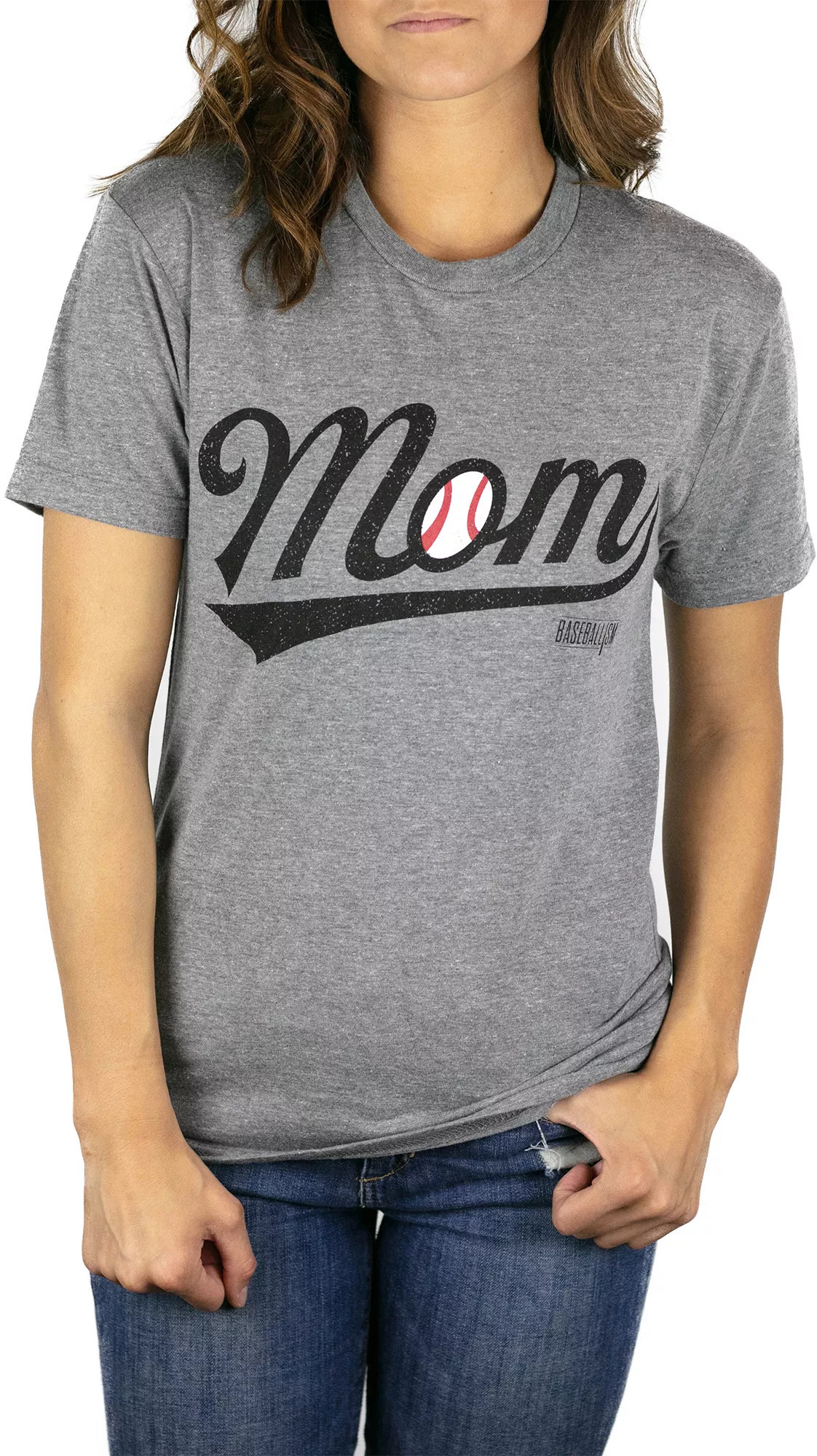 Baseballism Women's Baseball Mom T-Shirt, Medium, Grey | DICK'S Sporting Goods