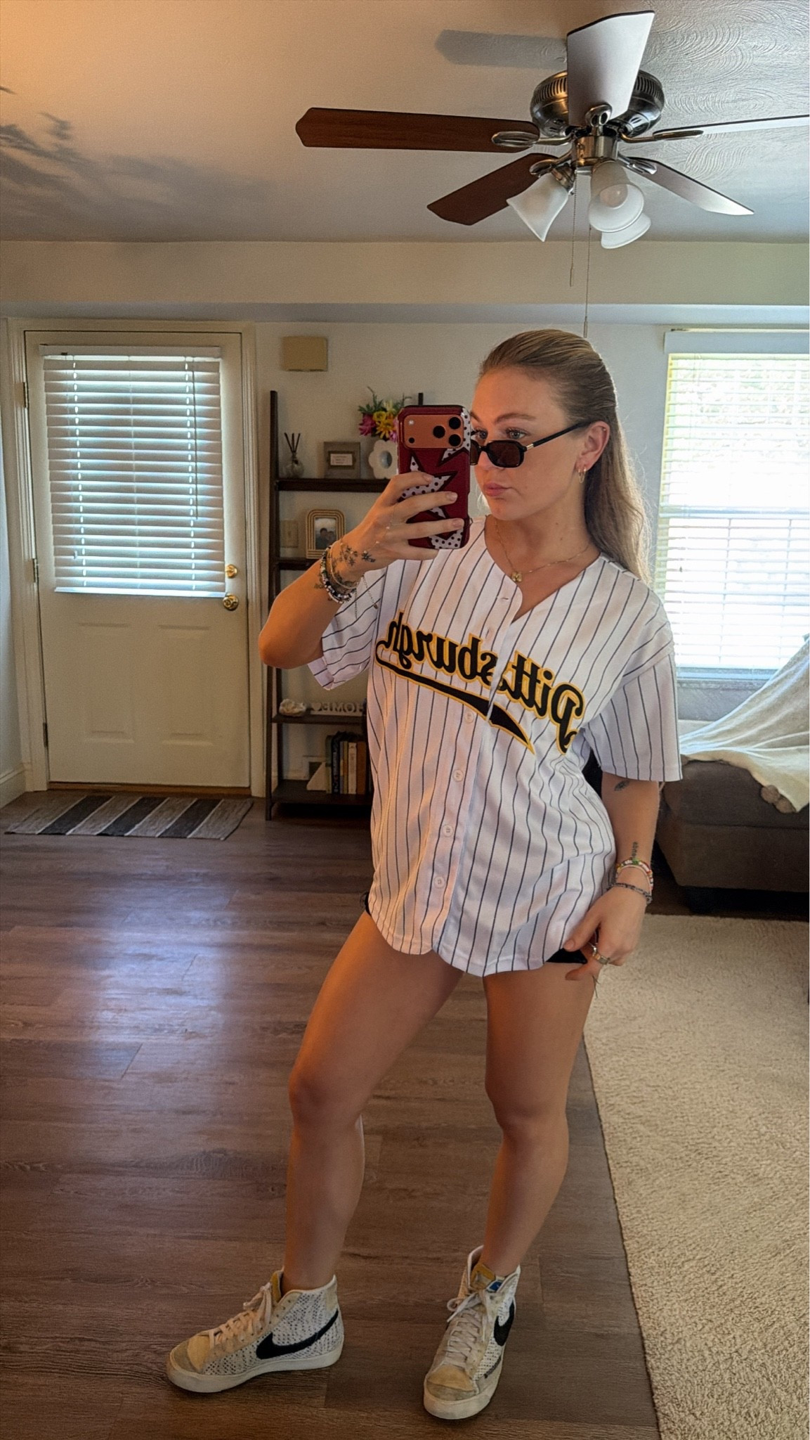 ootd for friday night baseball game!! custom pittsburgh pirates jersey - linked similar site you can get one from!

#LTKootd #LTKSeasonal #LTKPetite