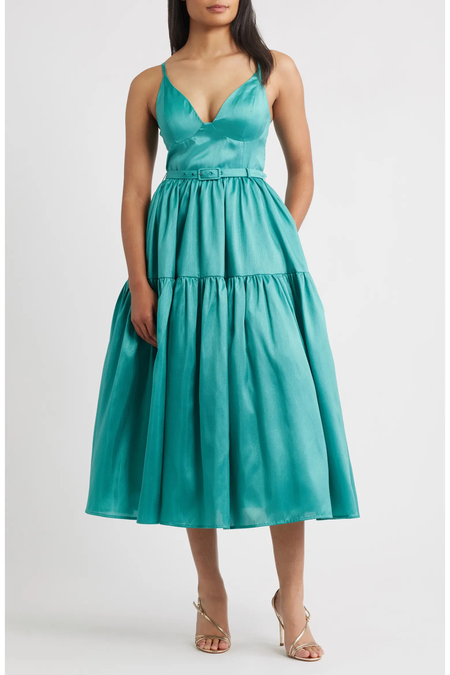 Belted Bustier Tiered Dress (Women) | Nordstromrack | Nordstrom Rack