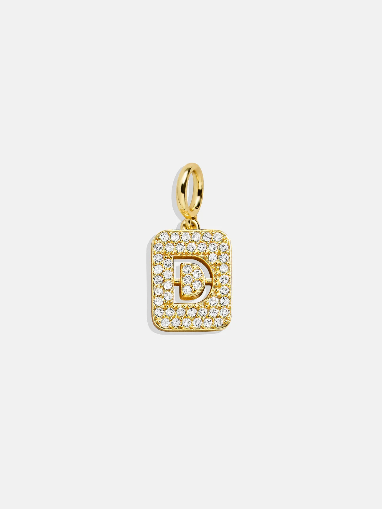 Block Pavé Initial Cluster Charm - D | BaubleBar (US)