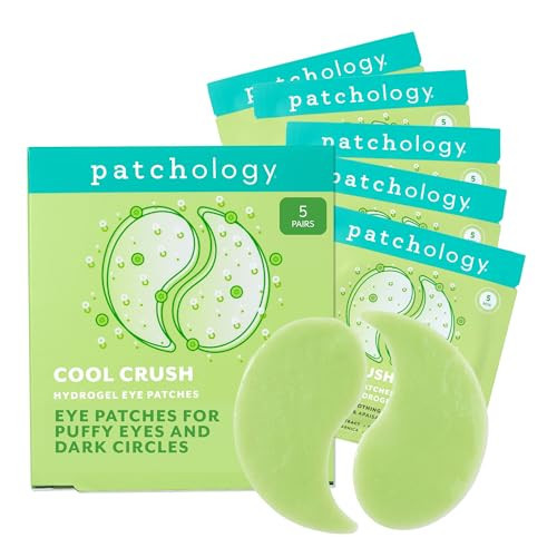 Patchology Serve Chilled Cool Crush Hydrogel Under Eye Patches for Puffiness – Cryo-Inspired Cooling | No-Slip Grip-Tech | Peptides, Caffeine, Cucumber, Arnica | 5 Pairs | Amazon (US)