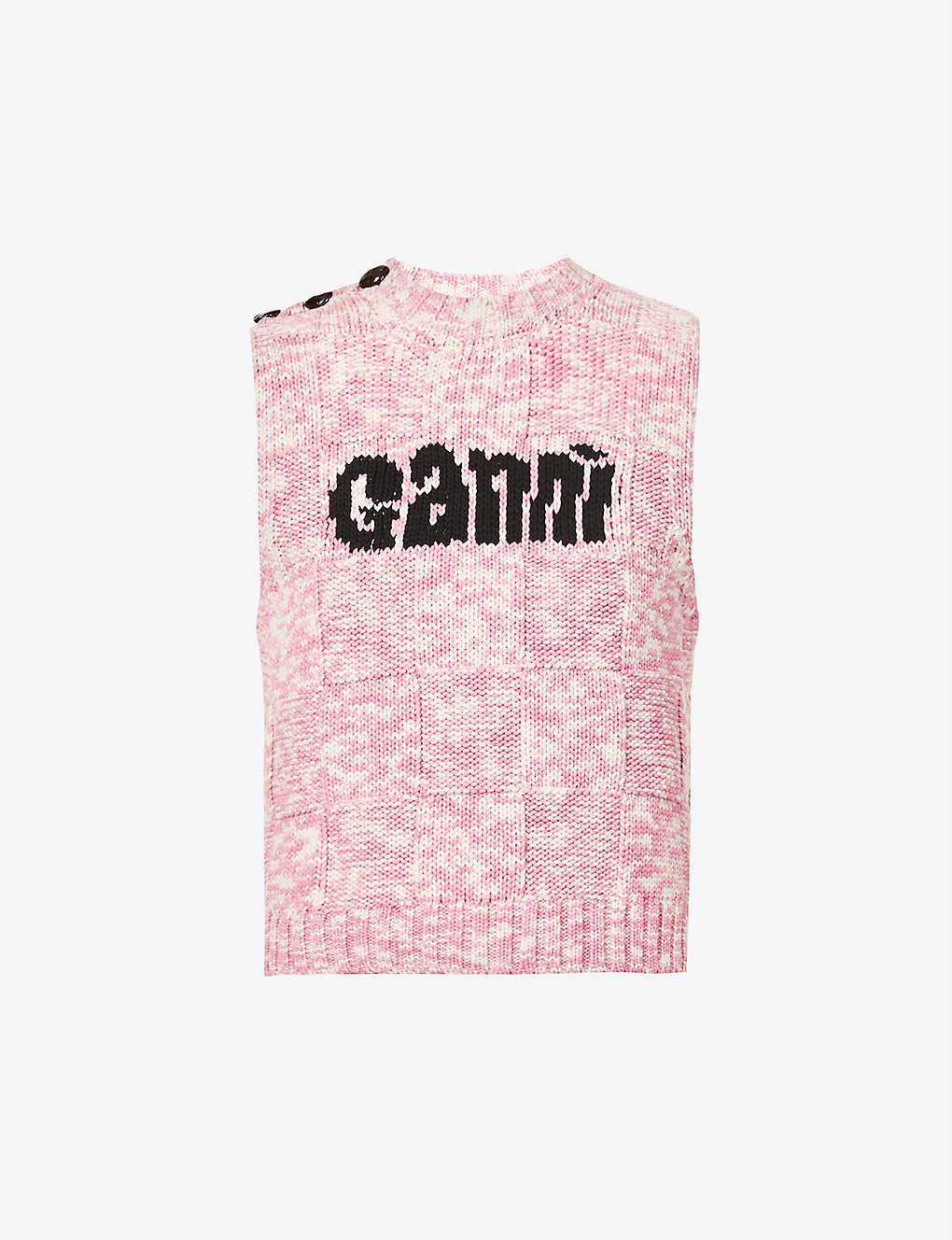 Logo-embroidered cotton-blend vest | Selfridges