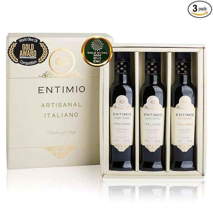Entimio Collection - Tuscany Extra Virgin Olive Oil Organic Gift Set, 2024 Gold Winner Italian Ol... | Amazon (US)