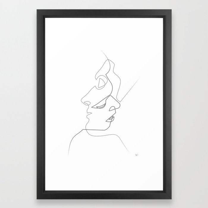 Close on white Framed Art Print | Society6