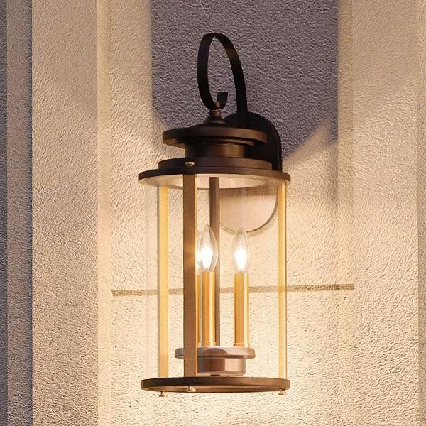 UHP1120 Rustic Outdoor Wall Light, 19.25"H x 8"W, Olde Bronze Finish, Plymouth Collection | Urban Ambiance, Inc.