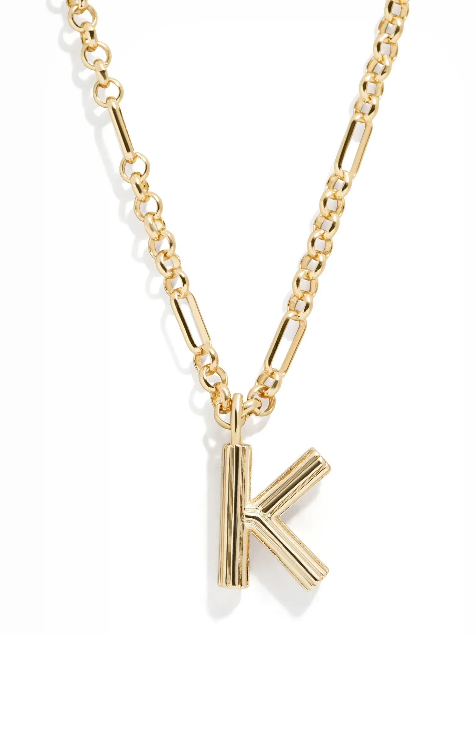 BaubleBar Fiona Initial Pendant Necklace | Nordstrom | Nordstrom