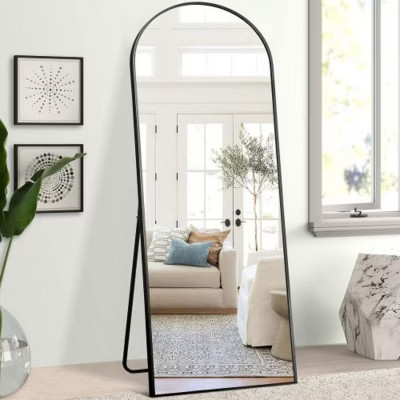 Elegant Black Metal Arch Mirror: Full-Length, 65x22 Inches | Target