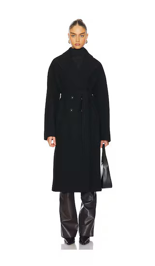 Della Dickey Coat in Black | Revolve Clothing (Global)