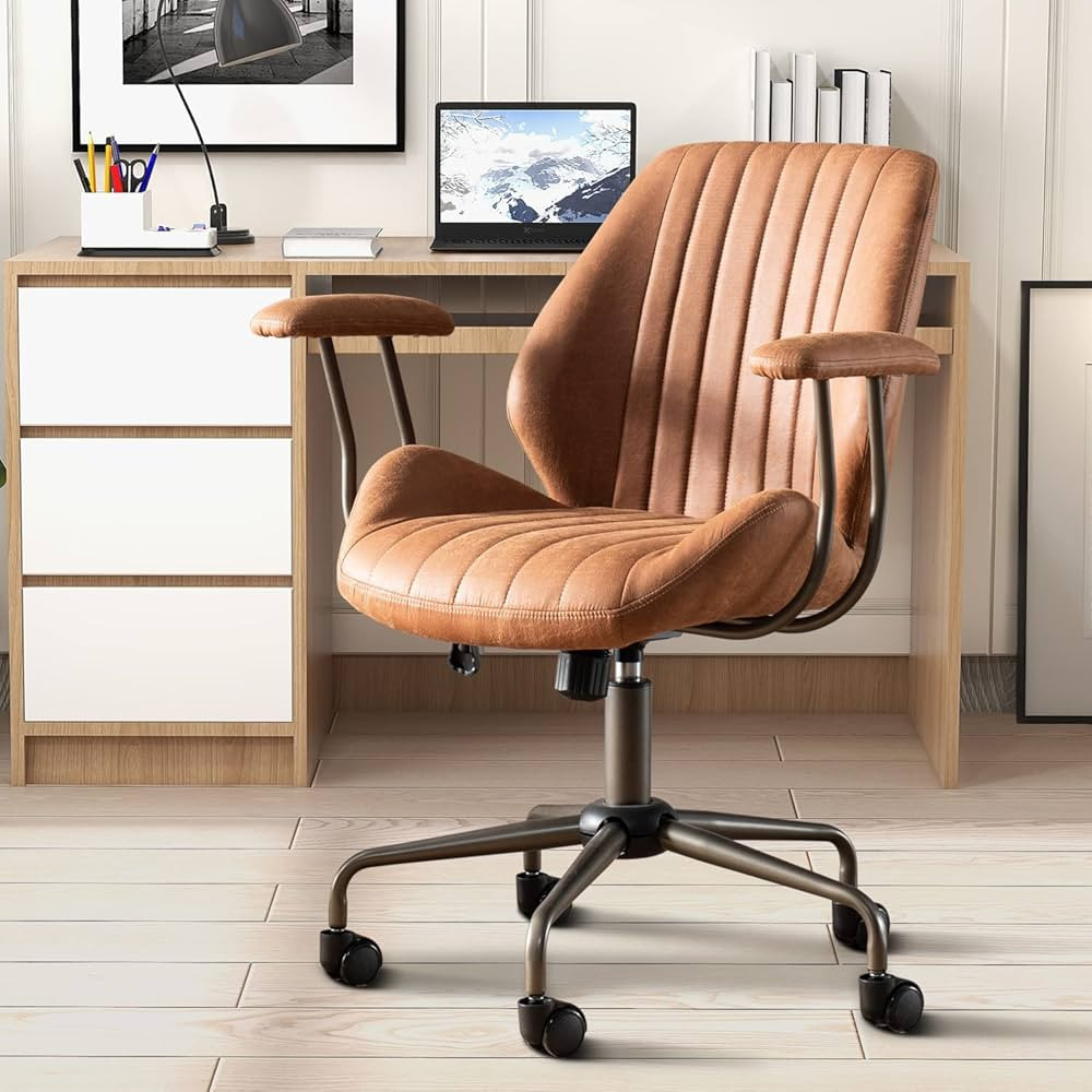 ovios Ergonomic Office Chair Modern Computer Desk Chair Suede Fabric Desk Chair for Executive Hom... | Amazon (US)