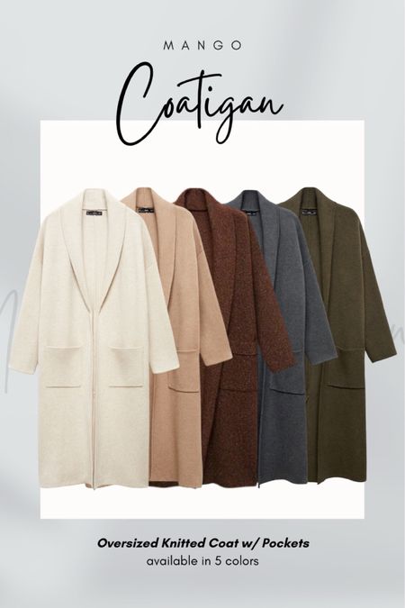 One of my favorite fall/winter coats - the mango coatigan is available in five colors and is incredibly comfy & warm 

Fall / winter / coat / coatigan / minimal 

#LTKfindsunder100 #LTKsalealert