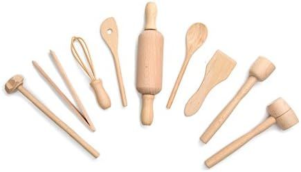 Fox Run Kids Cooking/Baking Tools Set, Wood, 9-Piece | Amazon (US)