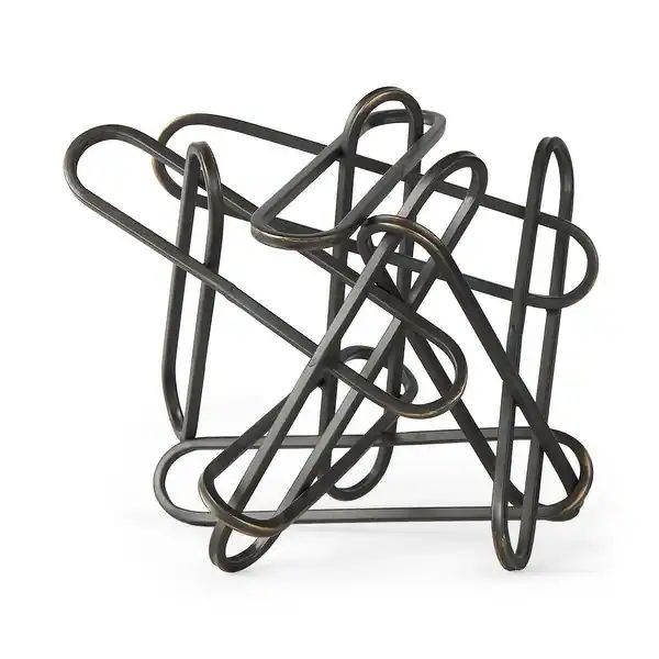 Henderson 10.4L x 8.3W x 7.7H Black Metal Paperclip Decorative Object - Overstock - 34250761 | Bed Bath & Beyond