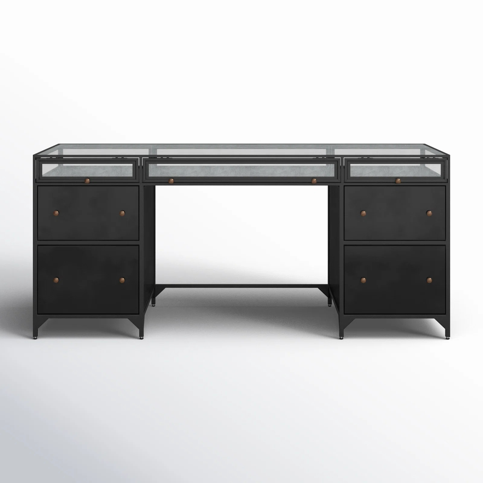 Joss & Main Bayline Glass Executive Desk & Reviews | Wayfair | Wayfair North America