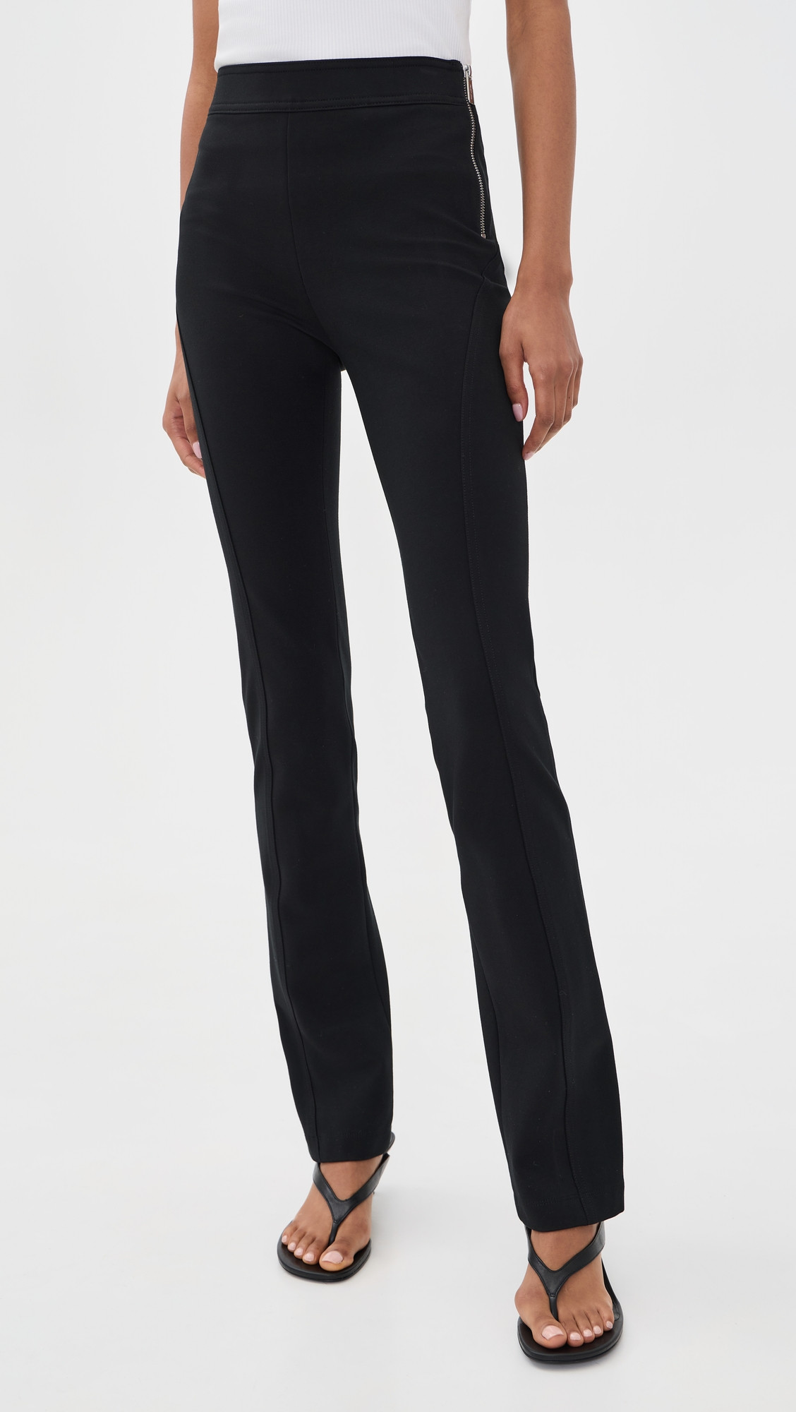 Helmut Lang Rider Double Stretch Ponte Leggings Black 2 | Shopbop