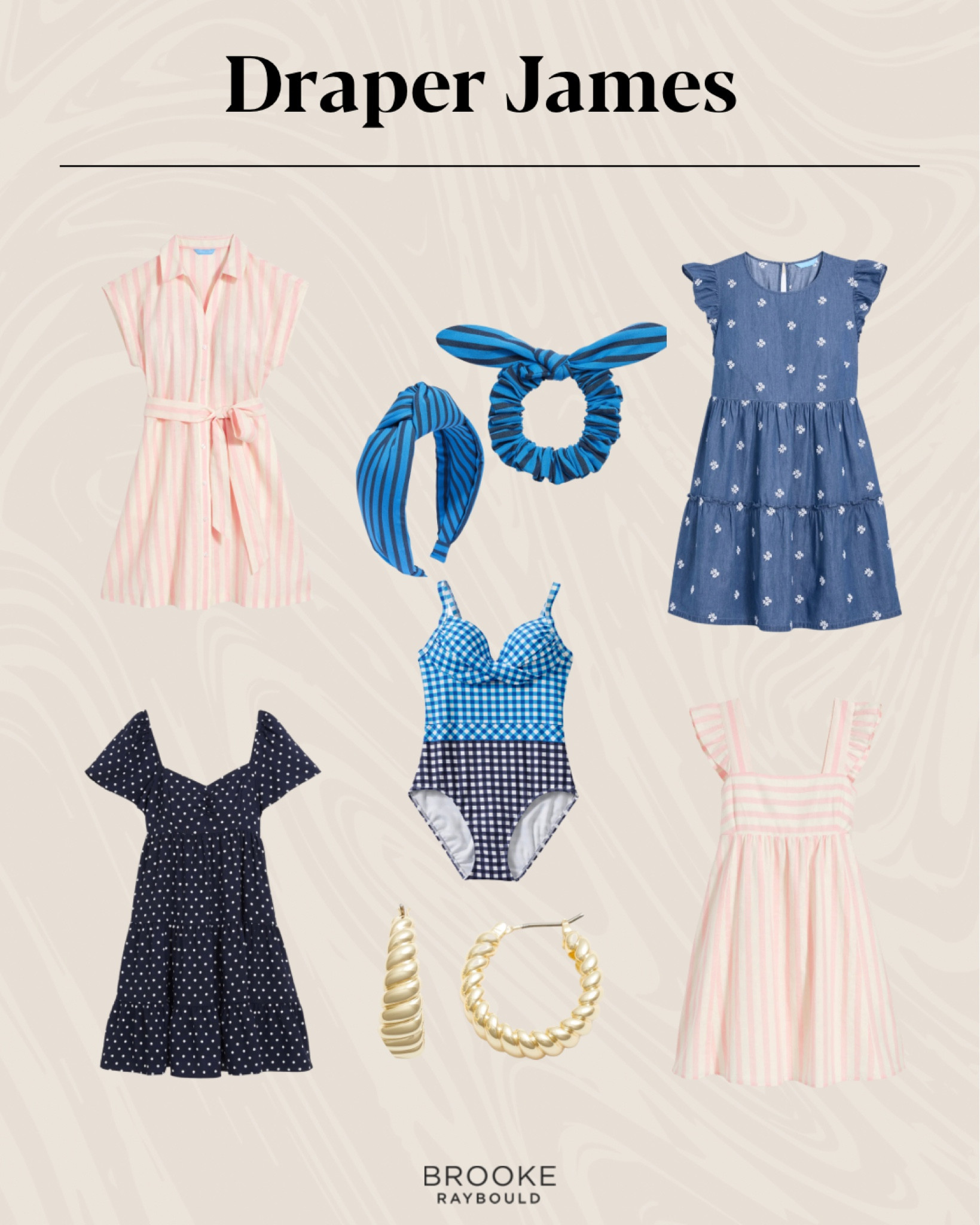 Draper James // Headband// Earrings// hair tie// Dress// Swimsuit// gold hoops// belted dress// mini dress// Reese

#LTKstyletip #LTKunder100 #LTKswim