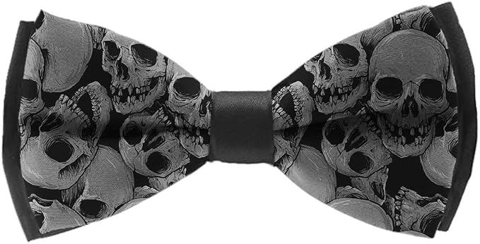 Pre-Tied Fashion Bow Ties, A Lot Of Skulls Neck Band Ties Casual And Formal Tuxedo Butterfly Bow ... | Amazon (US)