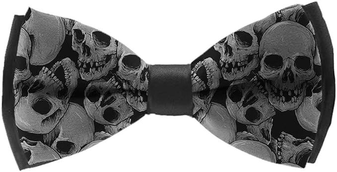 Pre-Tied Fashion Bow Ties, A Lot Of Skulls Neck Band Ties Casual And Formal Tuxedo Butterfly Bow ... | Amazon (US)