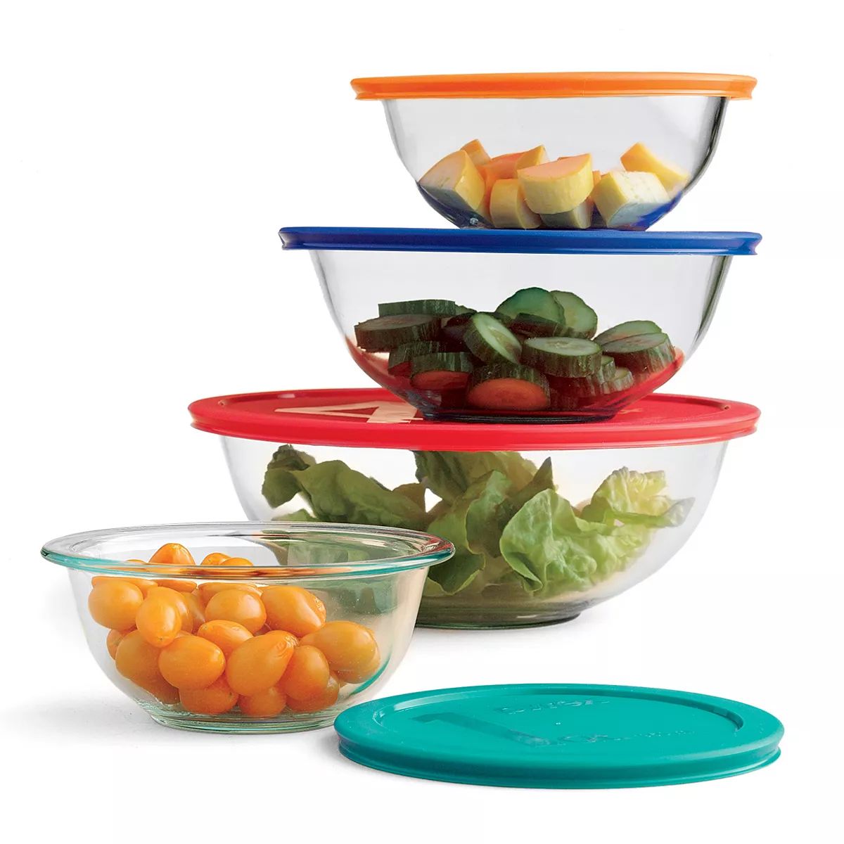 Pyrex Smart Essentials 8-pc. Glass Food Storage Bowl Set | Kohl's
