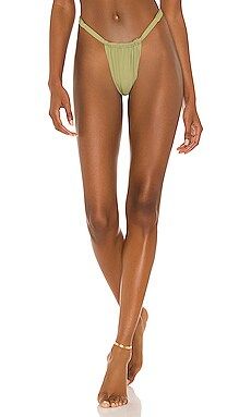 WeWoreWhat Ruched Bikini Bottom in Sage from Revolve.com | Revolve Clothing (Global)
