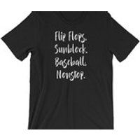 Baseball Mom Shirts, Flip Flops Sunblock Baseball Nonstop ShortSleeve Unisex TShirt, Funny Baseball Tee Shirt Gift Idea | Etsy (US)