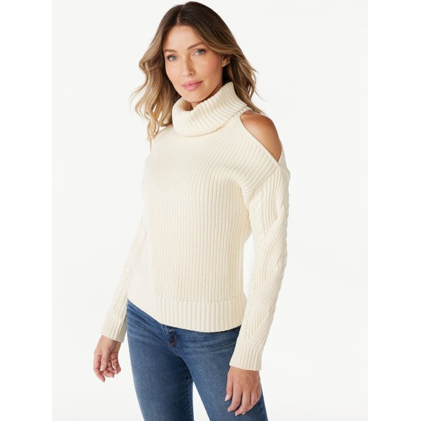 Sofia Jeans Women’s One Cold Shoulder Sweater, Sizes XS-2XL | Walmart (US)