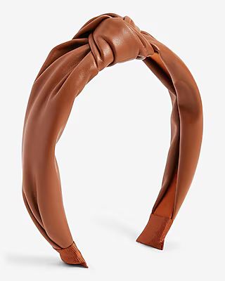 Faux Leather Knot Headband | Express