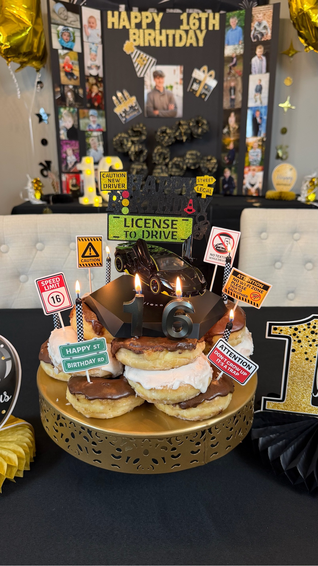 Sweet 16 Birthday Donut Cake
Made with a levitating car and licensed to drive!

#LTKfoodie #LTKSeasonal #LTKmomlife