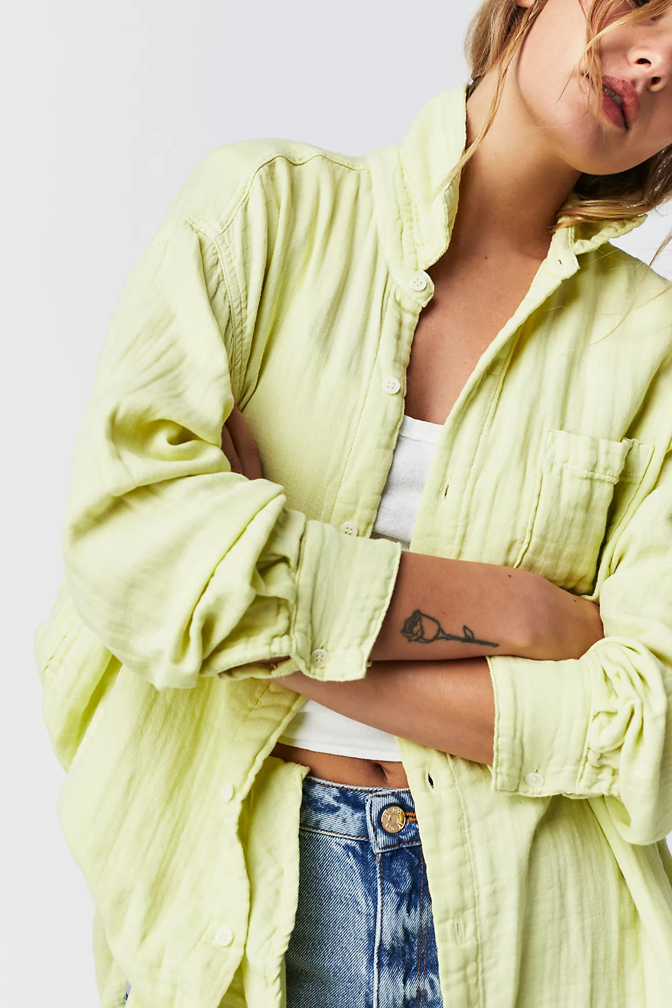 CP Shades Marella Double Cloth Buttondown Shirt | Free People (Global - UK&FR Excluded)