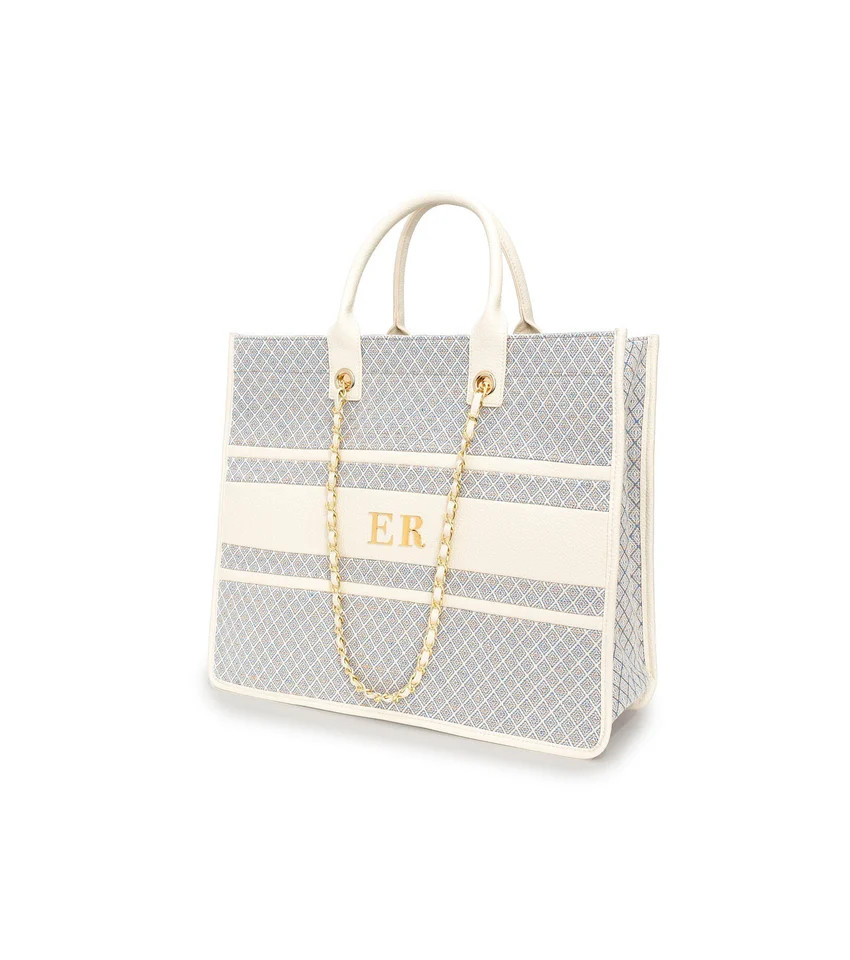 Navy Printed Resort Bag | Abbott Lyon