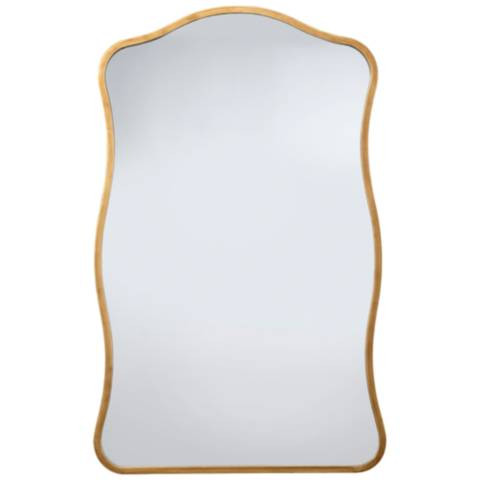 Lifestyle by Jamie Young Aurora Wavy Iron Wall Mirror, Antique Brass | Lamps Plus