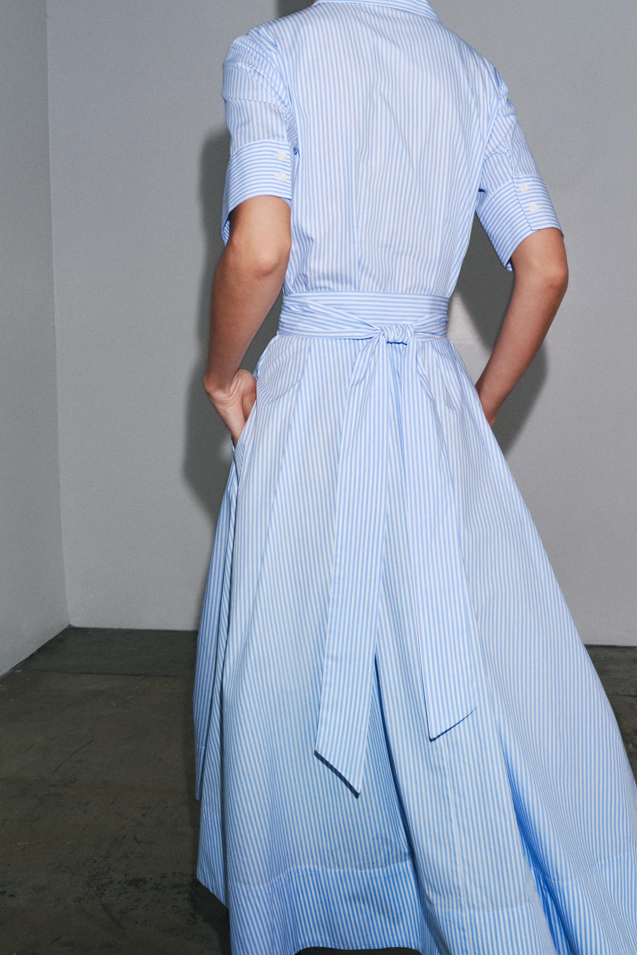 ZW COLLECTION POPLIN SHIRT DRESS | Zara Canada