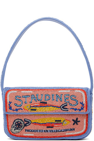 Blue & Pink Tommy Beaded Bag | SSENSE