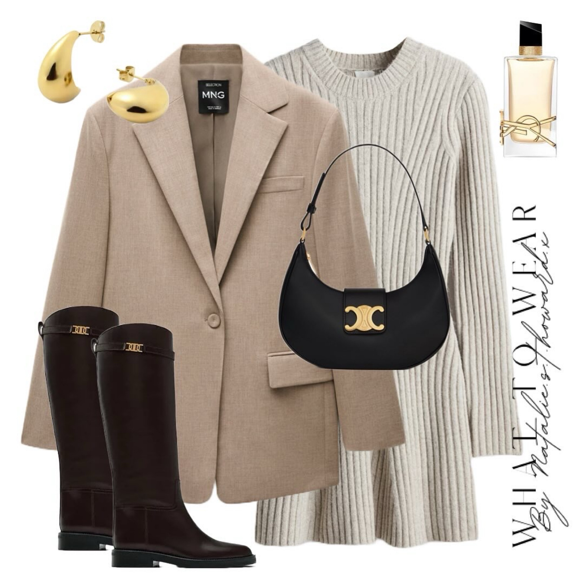 Jumper dress, neutral blazer and knee high boots . The perfect Sunday lunch or autumn girls brunch outfit 🤎

#LTKuk #LTKautumn #LTKstyletip