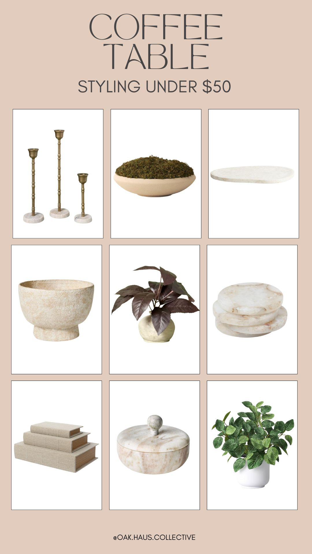 Coffee Table Decor Under $50 #tabledecor #coffeetable #decor #homedecor  

 #LTKHome #LTKFindsUnder50 #LTKStyleTip